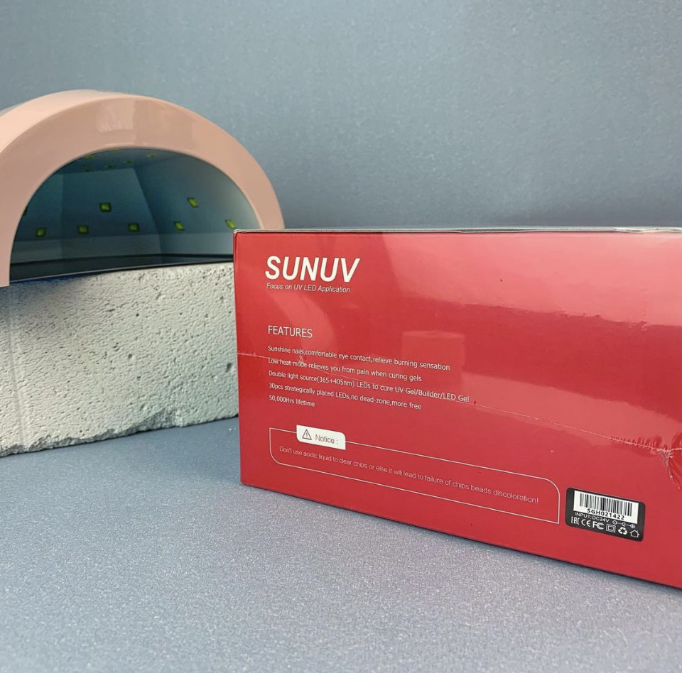 UV/LED Лампа SUNUV 1 «ОРИГІНАЛ» рожева ( "№ 1080") - фото 8 - id-p1678955877