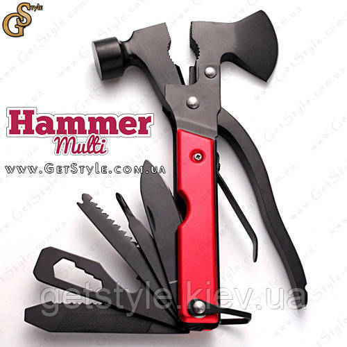 Багатофункціональний інструмент 9 в 1 Multi Hammer з чохлом 17 см