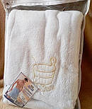 Спідниця (кілт) махрова для сауни Ярослав Білий, фото 2