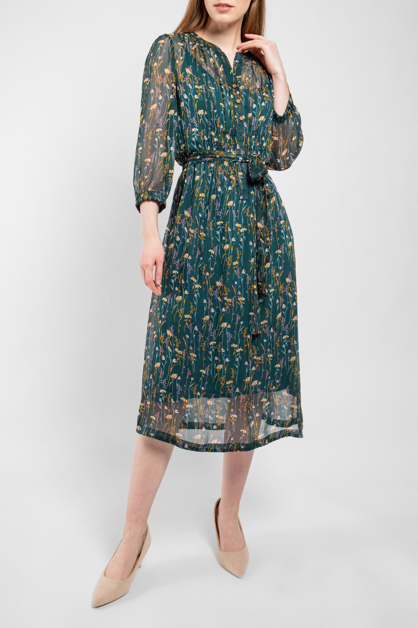 Плаття жіноче зелене дизайнерське Дженіфер Modna KAZKA MKPR1120-20