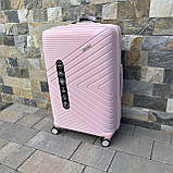 Чемодан дорожній ВЕЛИКИЙ WINGS DQ-181-05 PRIMEROSE Дорожня сумка ВЕЛИКА Сумка з ручкою 8 колес ПОЛІПРОПІЛЕН, фото 6