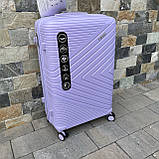 Чемодан дорожній ВЕЛИКИЙ WINGS DQ-181-05 PRIMEROSE Дорожня сумка ВЕЛИКА Сумка з ручкою 8 колес ПОЛІПРОПІЛЕН, фото 9
