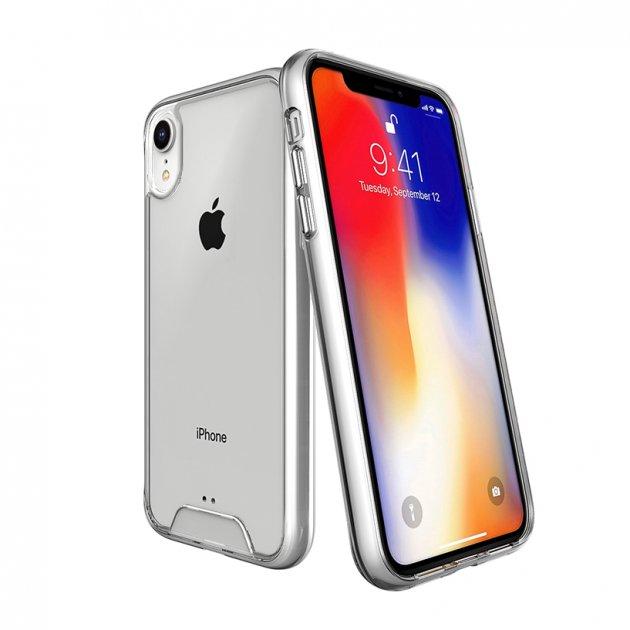 Протиударний силіконовий чохол Space для iPhone Xr Прозорий, фото 1