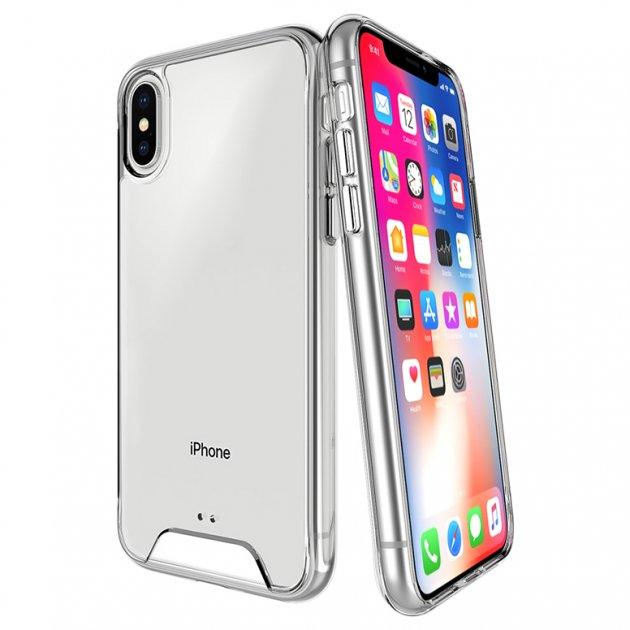 Протиударний силіконовий чохол Space для iPhone X/Xs Прозорий, фото 1