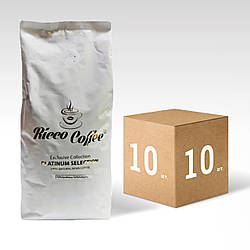 Кава в зернах Ящик 10 КГ Купаж Ріко кава RICCO COFFEE PLATINUM SELECTION середнє обсмажування