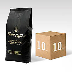 Кава в зернах Ящик 10 КГ купаж Ріко Кава RICCO COFFEE SUPER AROMA BLACK середня обсмажування