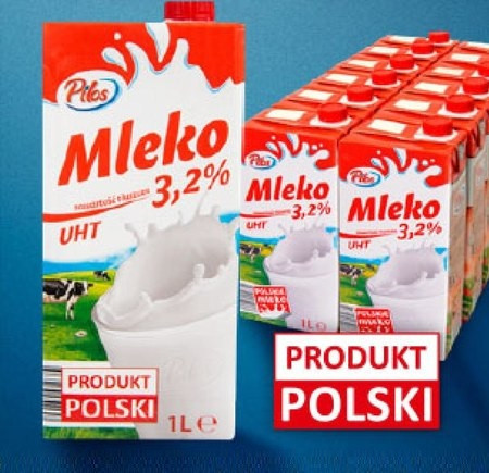 Молоко Коровье Pilos Mleko 3,2 % UHT Ультрапастеризованное 1 л Польша - фото 3 - id-p1679561941