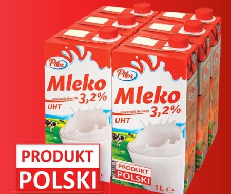 Молоко Коровье Pilos Mleko 3,2 % UHT Ультрапастеризованное 1 л Польша - фото 4 - id-p1679561941