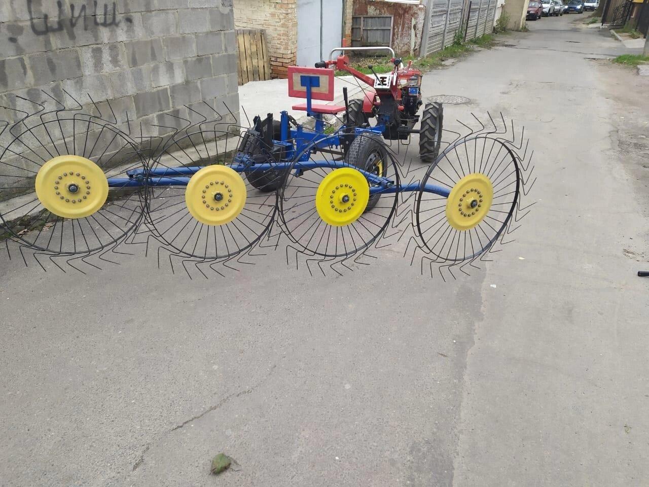 Граблі сіна Сонечко 4 колеса спиця 4 мм, фото 1