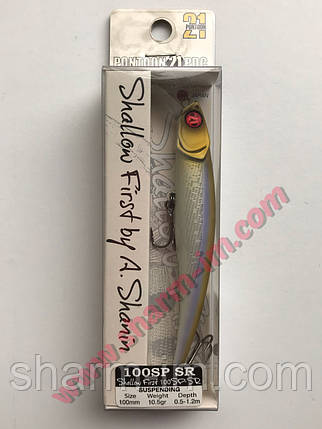 Воблер Pontoon 21 Shallow First by A. Shanin 100SP-SR Suspending 0.5-1.2 м col. А30, фото 1