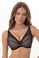 Бюстгальтер на тонком поролоне с сеточкой Jasmine 1020/75 Lacy black