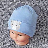 46-50 9-18 місяців подвійна двошарова трикотажна демісезонна дитяча шапочка для хлопчика осінь весна 4630 ГЛБ