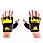Рукавички атлетичні чорно-жовті CrownFit RX-04, розмір M, фото 2