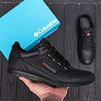 Чоловічі кросівки чорного кольору з натуральної шкіри