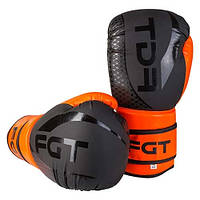 Боксерские перчатки FGT черно-оранжевые 10oz, Flex  2588