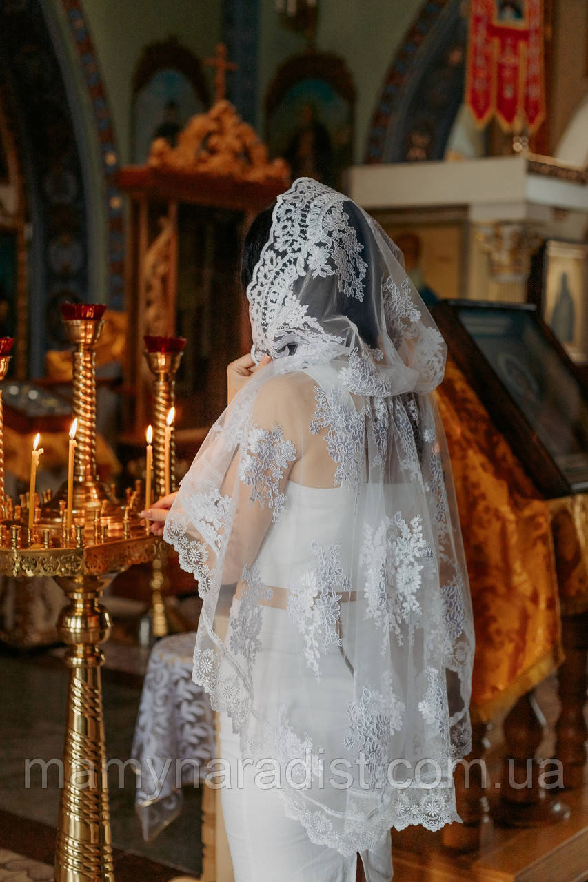 Палантин у церкву на хрещення, вінчання, хустинка у церкву