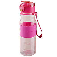 Пляшка для води рожева 550мол World Sport №1107