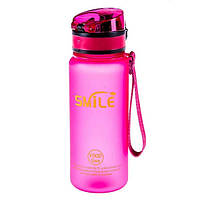 Пляшка для води рожева 500мл Smile
