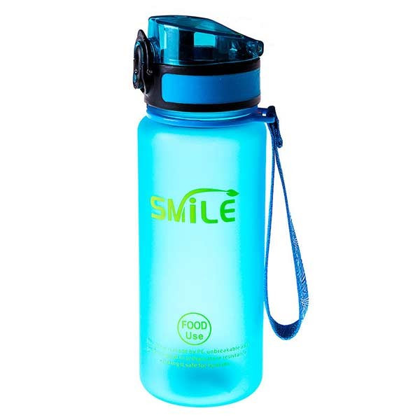 Пляшка для води синя 500мл Smile