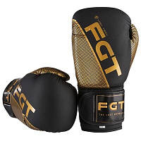 Боксерские перчатки черно-золотые 8oz FGT Flex 2560