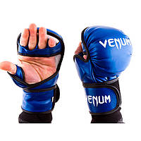 Перчатки для единоборств синие Venum MMA, размер L