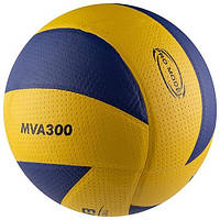 М'яч волейбольний жовто-синій Mikasa (репліка MVA300) PU