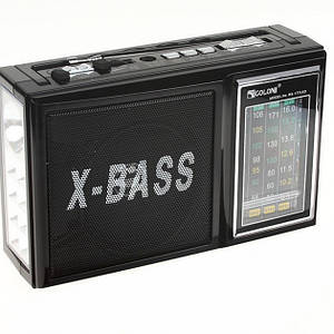 Радіоприймач GOLON RX 177 LED з led ліхтарем + USB + SD, акумулятор, батареї, мережа 220 V