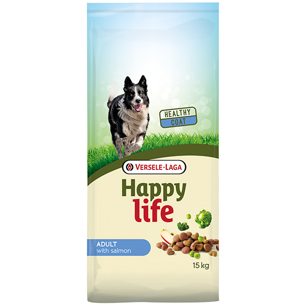 Happy Life Adult with Salmon ХЕППІ ЛАЙФ ЛОСІСЬ сухий преміум корм для собак усіх порід-15кг