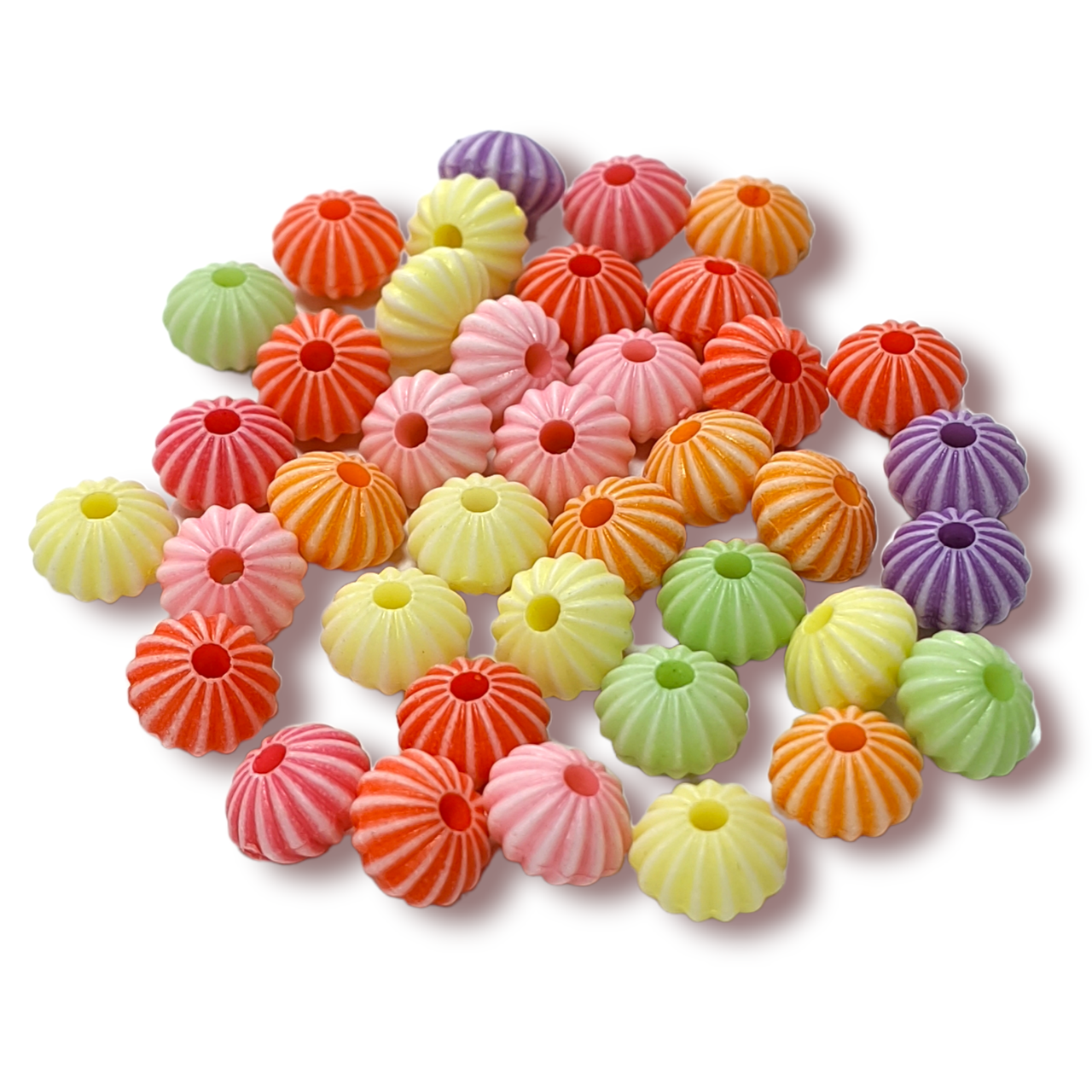 Пластикові намистини Рондель 8х5,5 мм +-25 г (+-155 шт.) Різнокольорові, фото 1