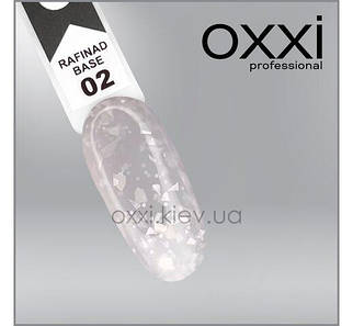 Камуфлююча база з поталлю "RAFINAD BASE" Oxxi Professional №02 (молочна), 10 мл