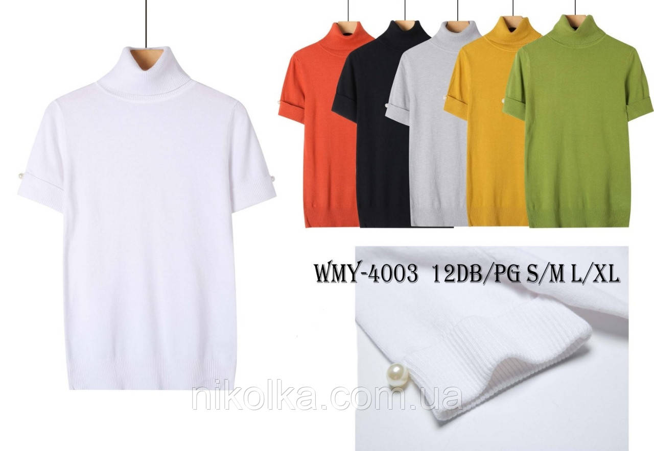 Жіночий джемпер з коротким рукавом оптом, Glo-story, S-XL рр., арт. WMY-4003