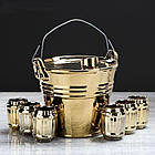 Набір для алкоголя Відро 2 літра з чарками по 70 мл кераміка - крутий та оригінальний подарунок