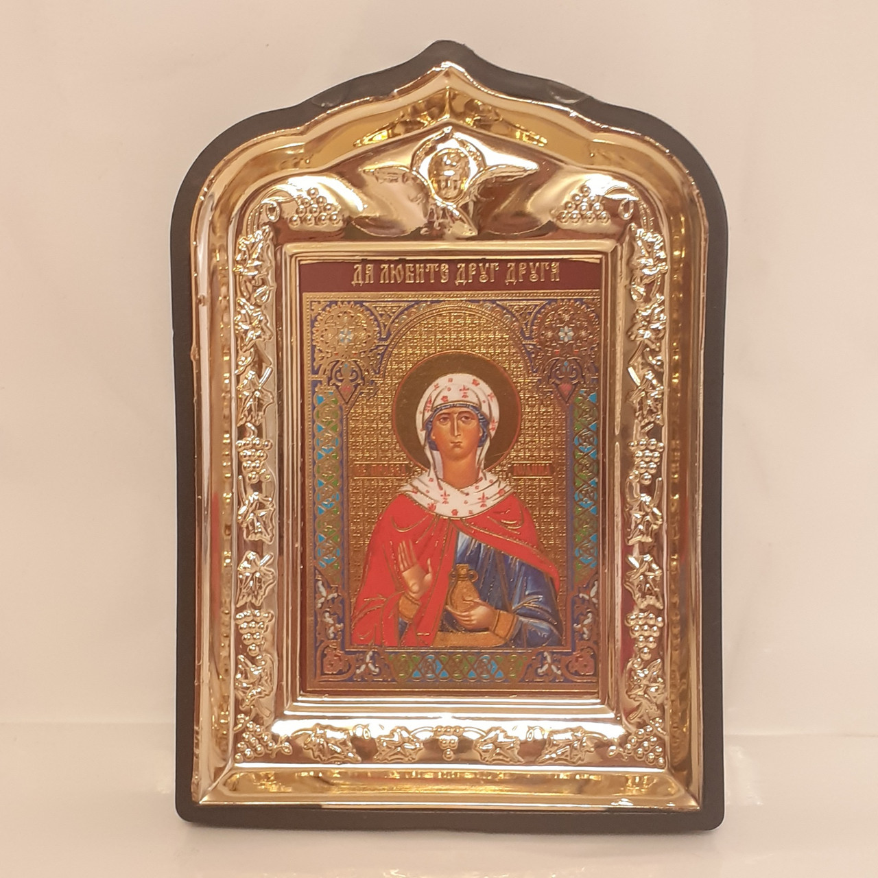 Ікона Іоанна мироносиця свята праведна, лик 6х9, у пластиковій чорній рамці, фото 1