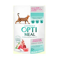 Optimeal Lamb Sensitive для кошек с ягненком 12х85 г