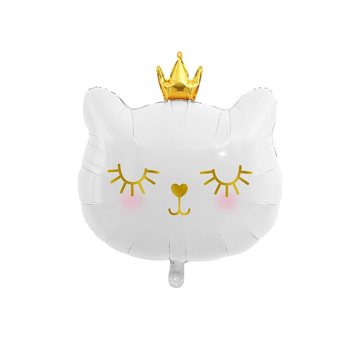 China Кішечка з короною куль — фольгована фігура. Під повітря 54*48 см, фото 1