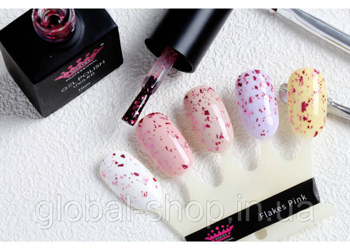Топ глянсовий рожевий із фольгою Master Professional Top Shine Pink 10 мл