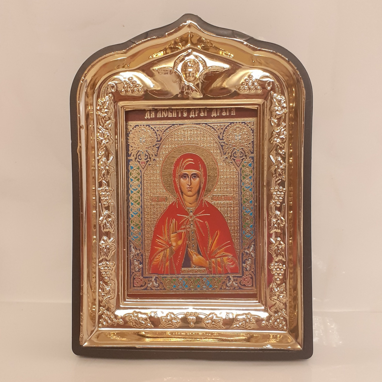 Ікона Калерія (Валерія) свята мучениця, лик 6х9, у пластиковій чорній рамці