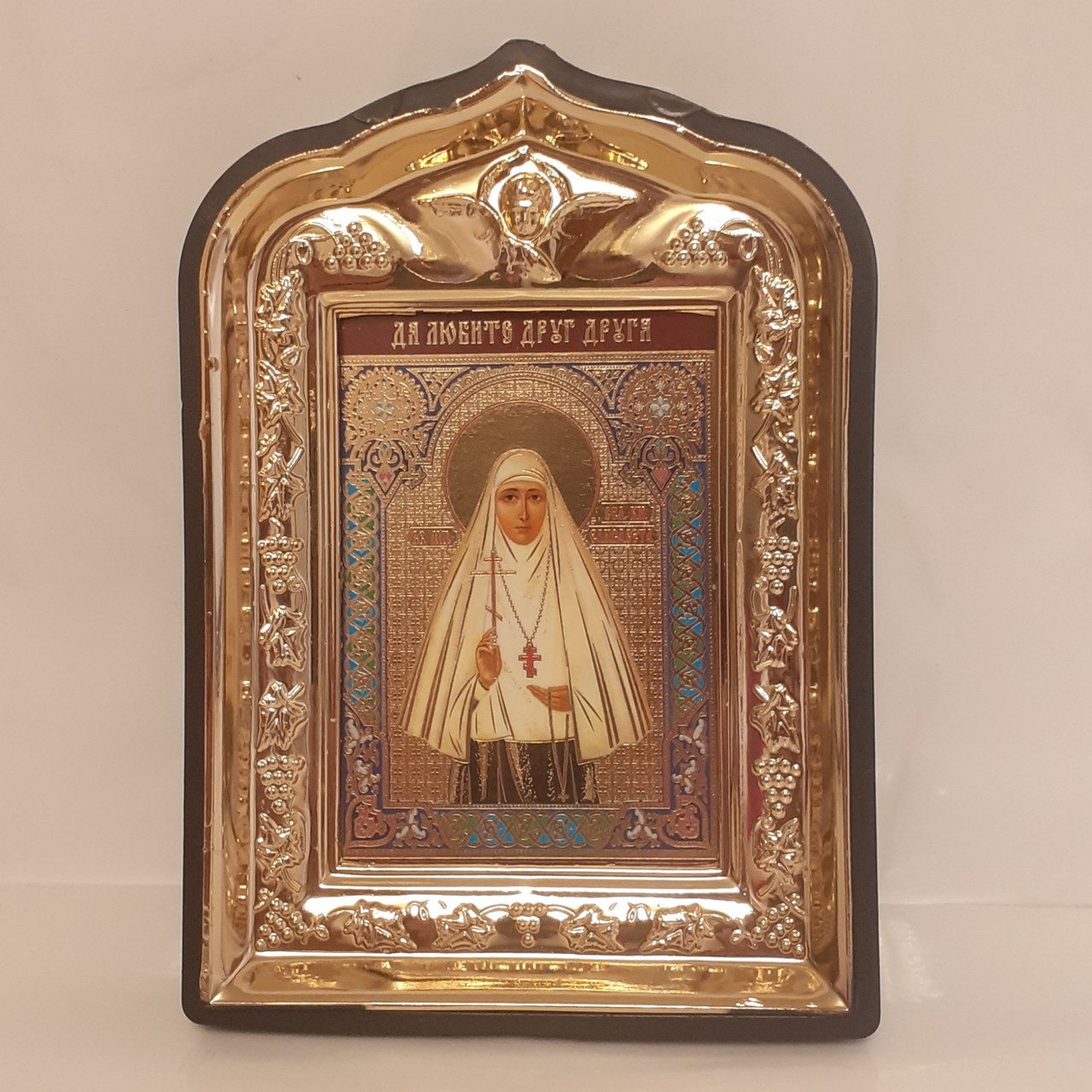 Ікона Єлизавета свята мучениця, лик 6х9, у пластиковій чорній рамці, фото 1