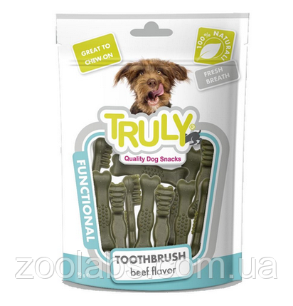 Ласощі Truly для догляду за зубами собак | Truly Toothbrush Beef Favorit 90 грам, фото 2