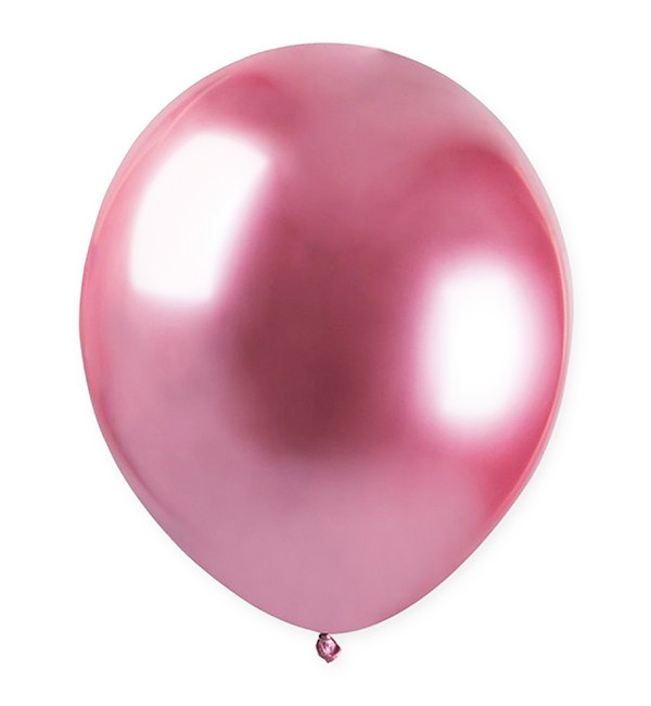 Повітряні кулі (13 см) 10 шт, Італія, рожевий (хром)