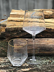 Набір 6 келихів для вина з прозорого скла Кристал 400 мл
