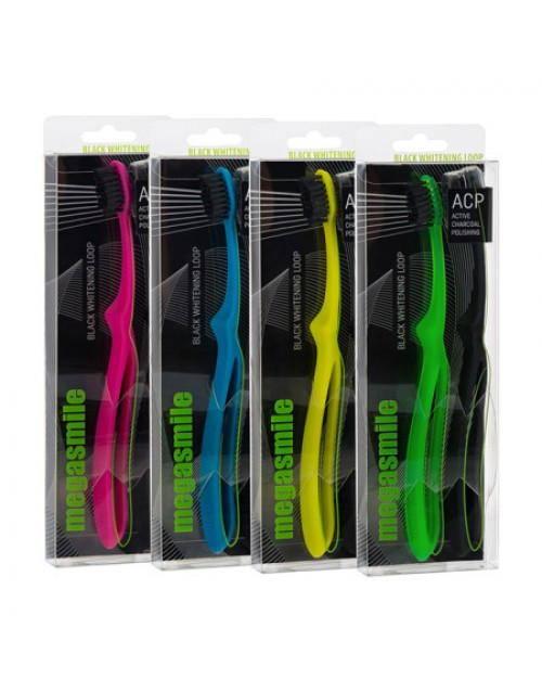 Зубна щітка MEGASMILE "Black Whitening Loop" 2 шт.