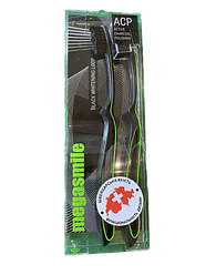 Зубна щітка MEGASMILE "Black Whitening Loop", 2 шт., чорні