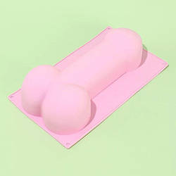 Силіконова форма для торта "Пеніс" рожева