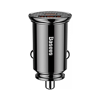 Автомобільний заряд Baseus Circular Plastic A+C 30W Black (CCCALL-YS01)