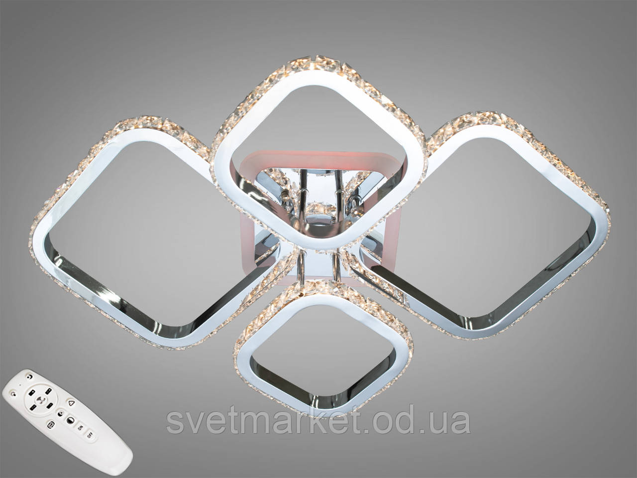 Кришталева LED-люстра з RGB-підсвіткою 8303/2+2HR LED RGB dimmer