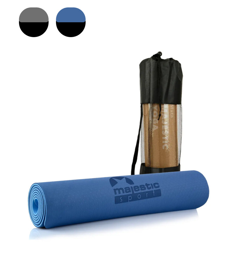 Килимок спортивний 6 мм Majestic Sport TPE GVT5010/A /В для йоги та фітнесу