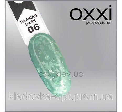 Камуфлююча база з поталлю "RAFINAD BASE" Oxxi Professional №06 (м'ятна), 10 мл, фото 2