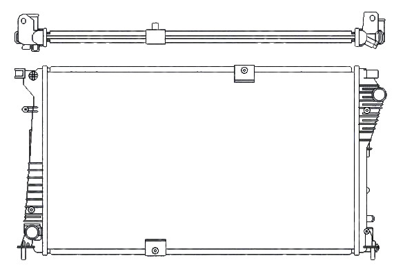 Радіатор охолодження 2.0/2.5dCi (+AC) RenaultTrafic II Opel Vivaro(06-14) (8200465488) Renault