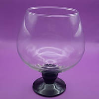 Акваріум круглий, келих з чорною ніжкою 1.5 л